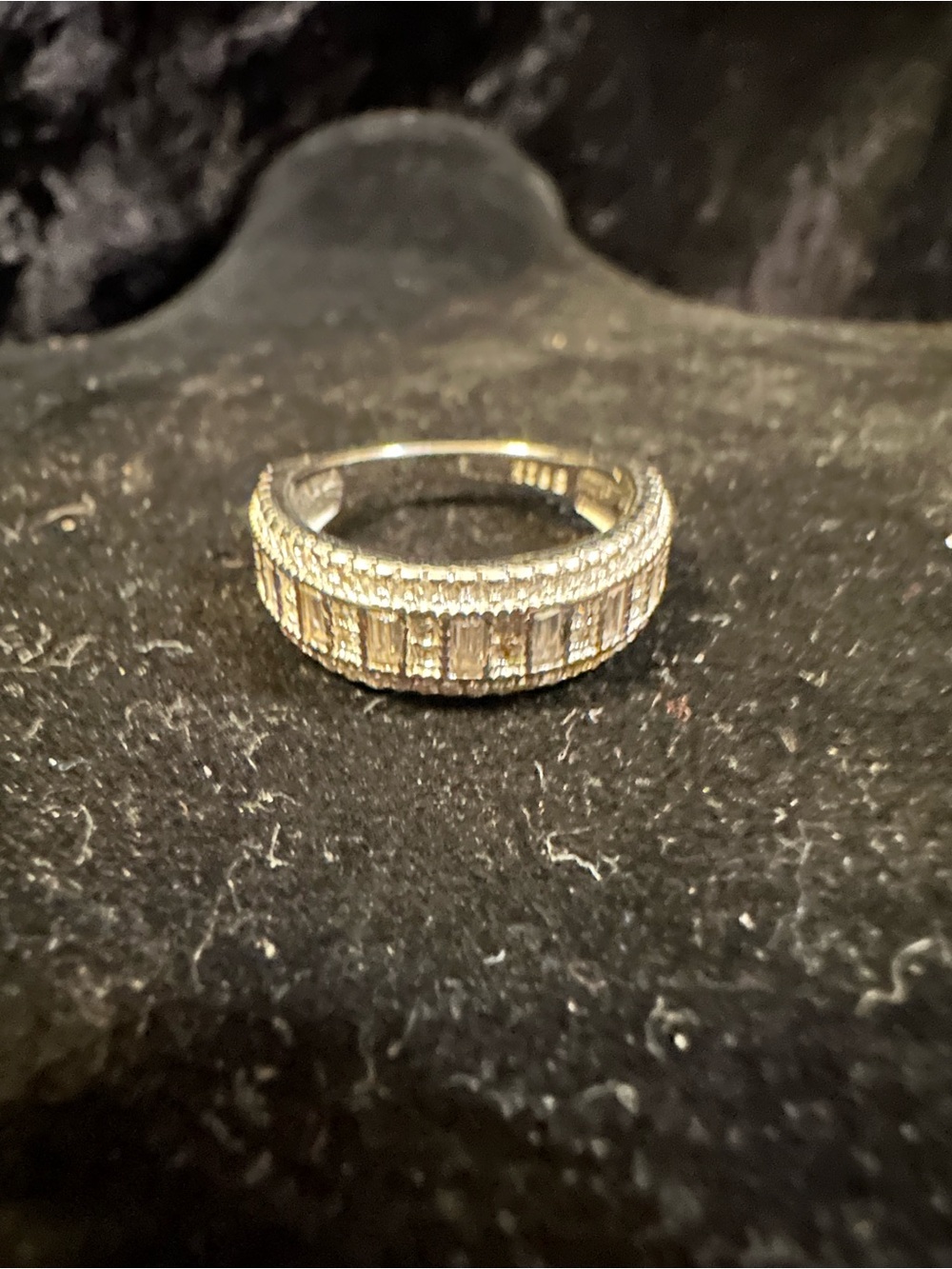 23) Baguette Cubic Zirconia Sterling Silver Ring - Picture 3 of 8